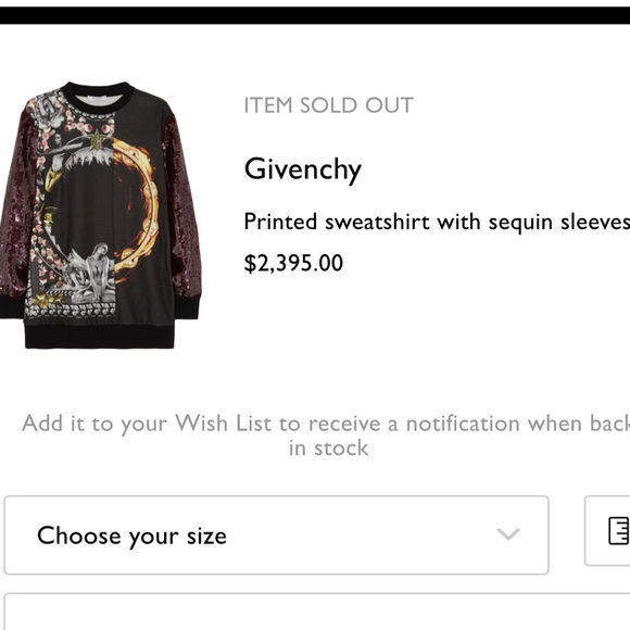 Givenchy Sweatshirt with sequin sleeves - Picture 2 of 3